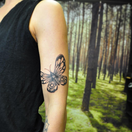 Tattoos - High Contrast Butterfly. Instagram @MichaelBalesArt - 125151